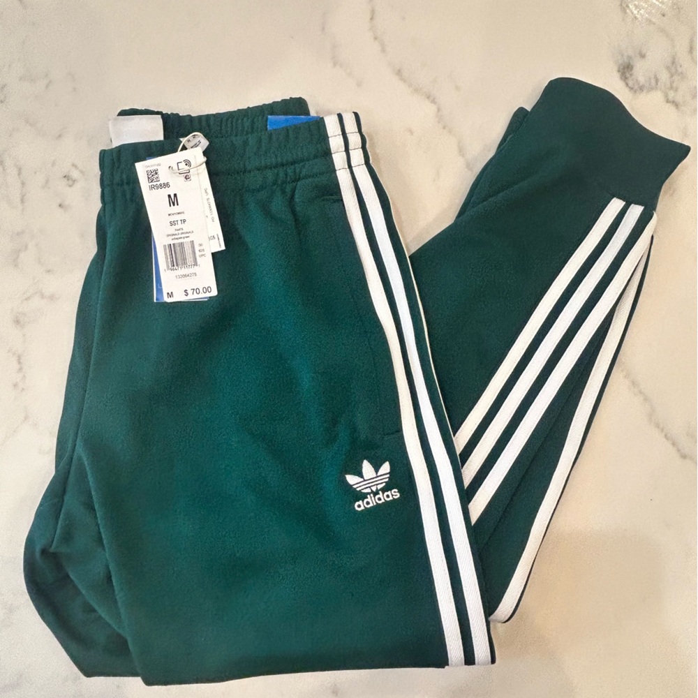 Adidas Mens Green Track Pants